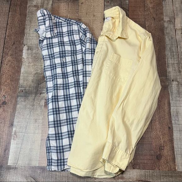 J. Crew Factory | BUNDLE Men's 100% Cotton Long Sleeve Button Down Shirts Sz L - Picture 1 of 6